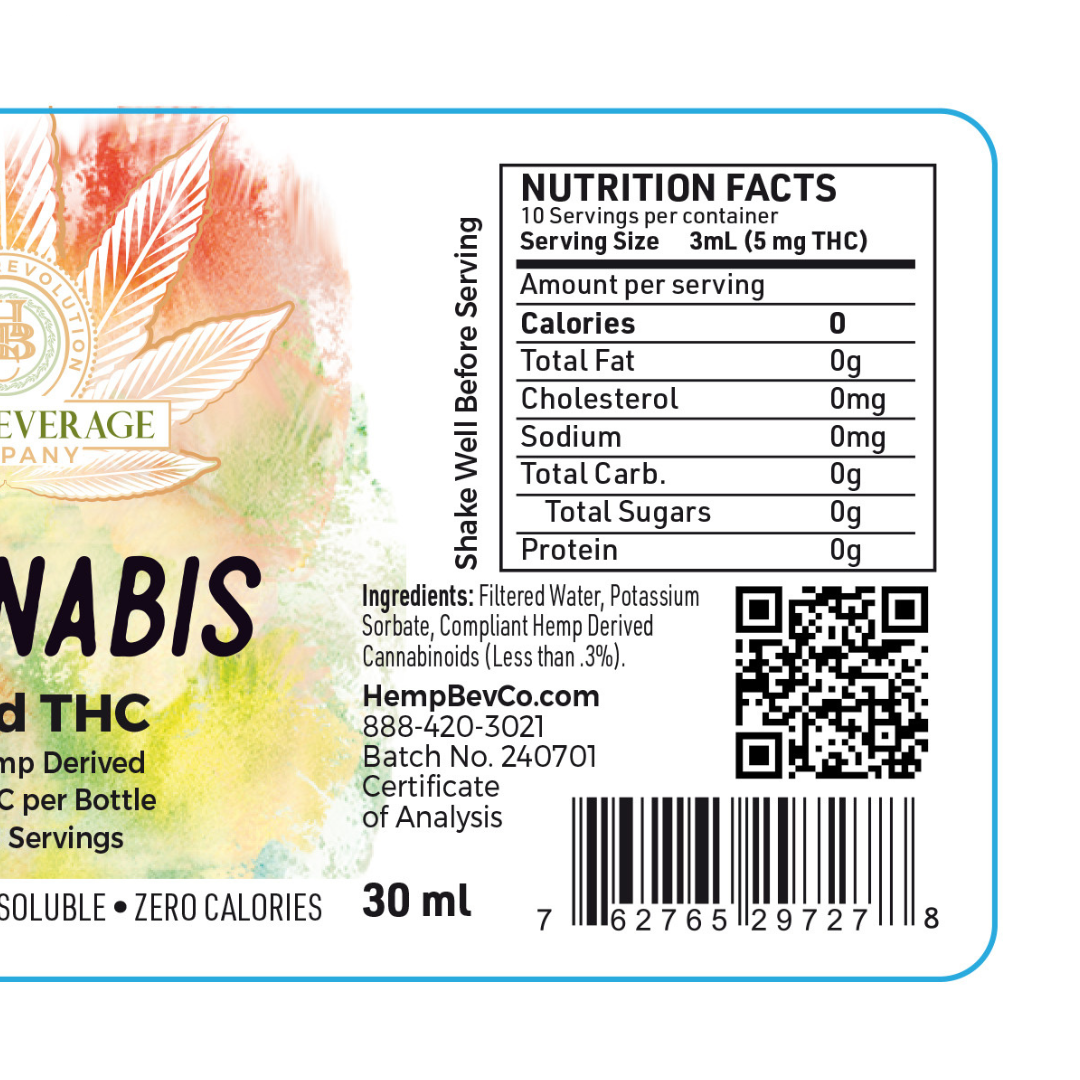 Chardonnay Non-Alcoholic Wine With (50mg) Liquid THC